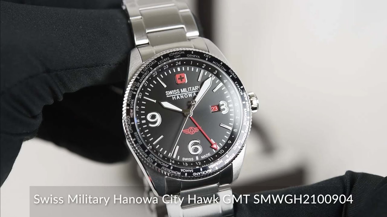 Swiss Military Hanowa City Hawk GMT SMWGH2100904 - YouTube