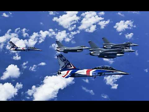 F-16 C BLK 70戰機返國🇹🇼空中影片