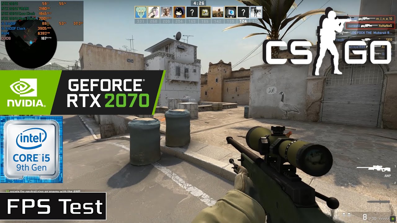 CS:GO | RTX 2070 9400F FPS Test - YouTube