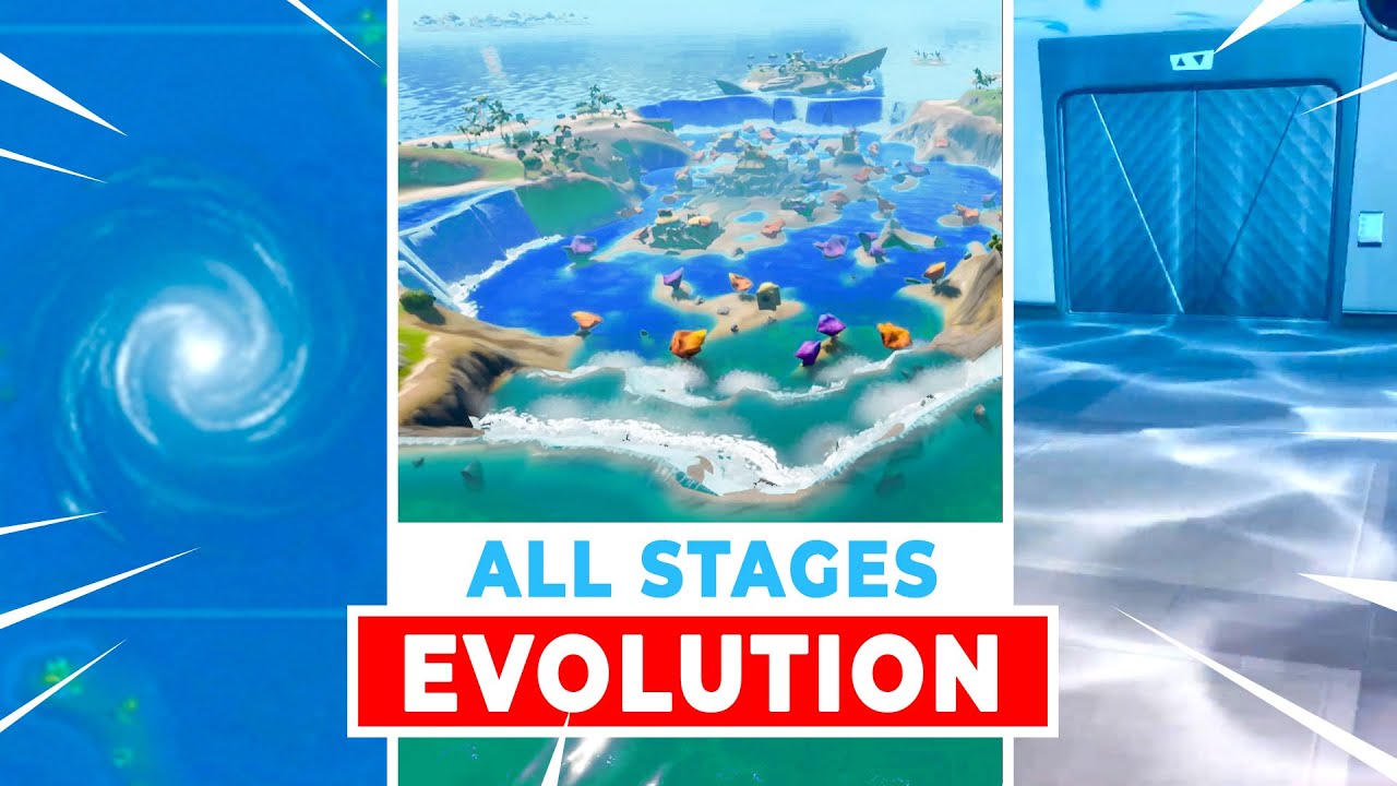 Complete EVOLUTION of the Flooded Fortnite Map YouTube
