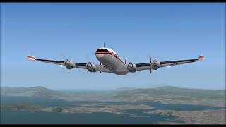 LOCKHEED L-1049 TRANS - CANADA  AIR LINE LANDING AT ATHENS INTL AIRPORT  FS9 HD
