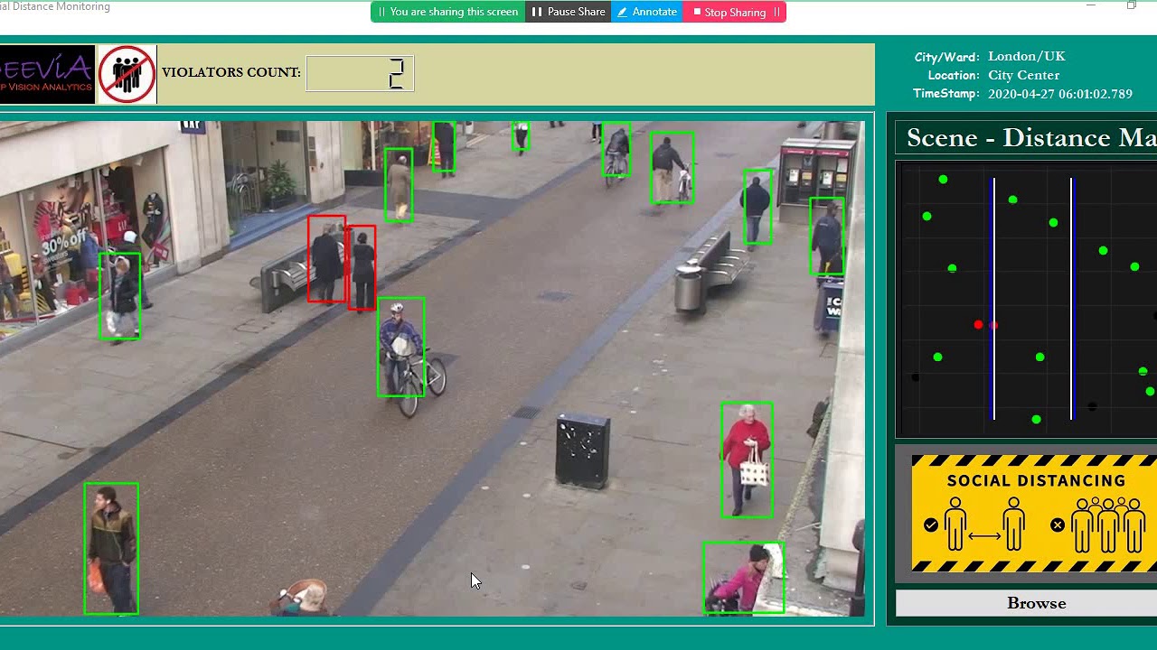 AI based Social Distance Monitoring - YouTube