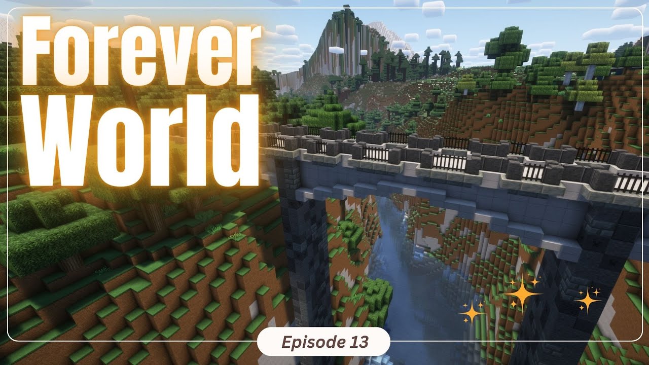 I Built a Large Bridge to Connect Spawn in Minecraft Forever World ...
