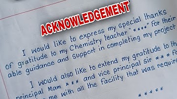 How to write Acknowledgement / How to write Acknowledgement in project
