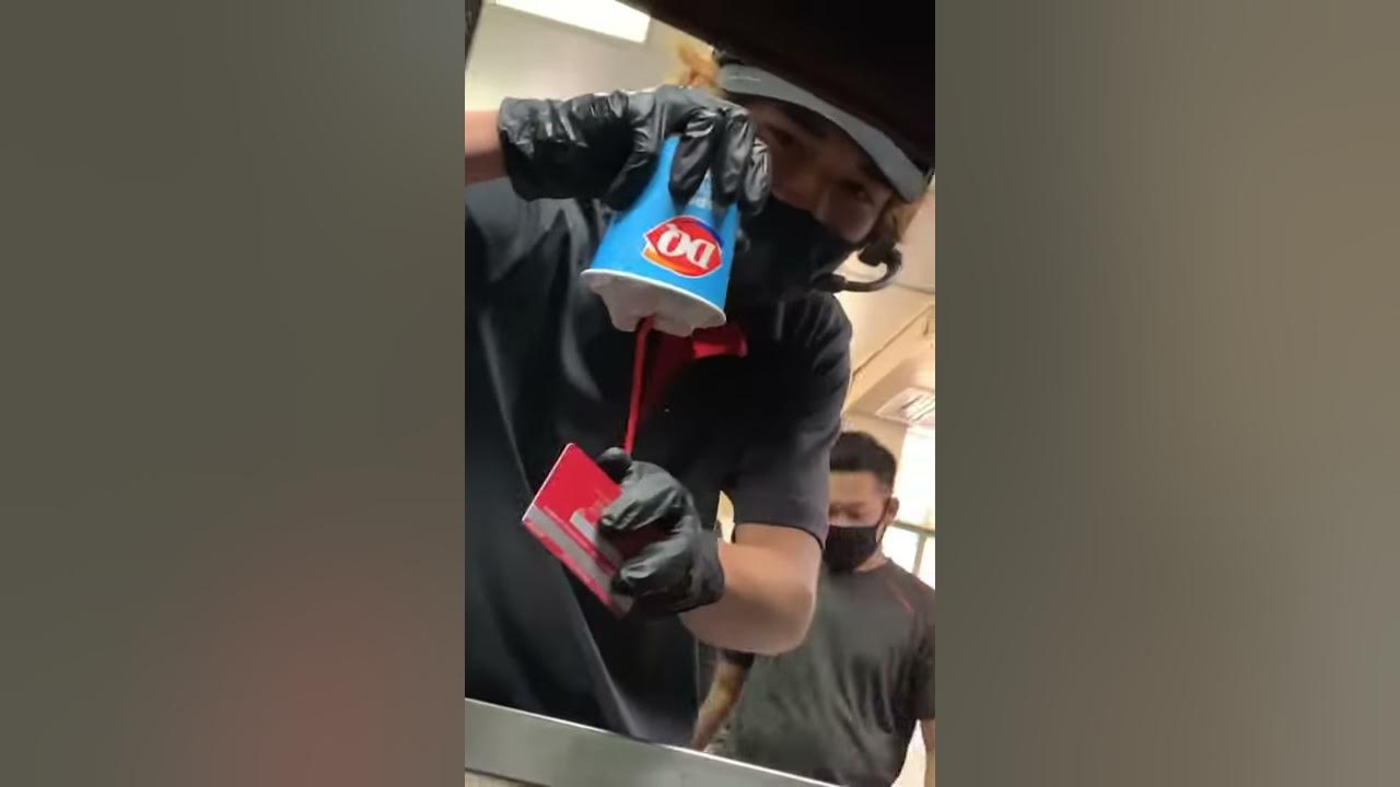 DQ Employee Drops The Upside Down Blizzard While Trying To Perform A