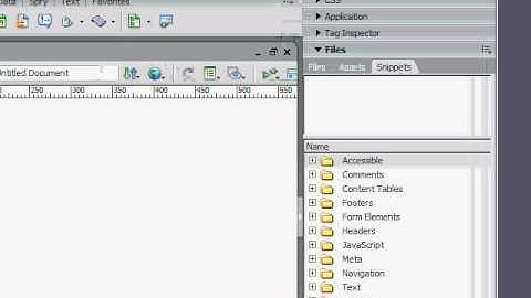 Dreamweaver CS3 Workspace