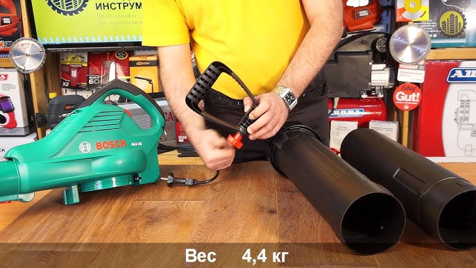 Clearing Snow With A Bosch ALS 25 blower/vacuum - YouTube