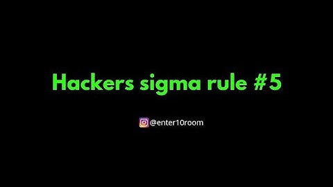 blackhat hacker attitude | Hackers sigma rule #5 | hackers status attitude | #respect #hacker #viral