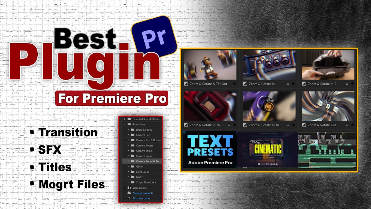 Best Plugin For Premiere Pro Titles, Transition & Many More - YouTube