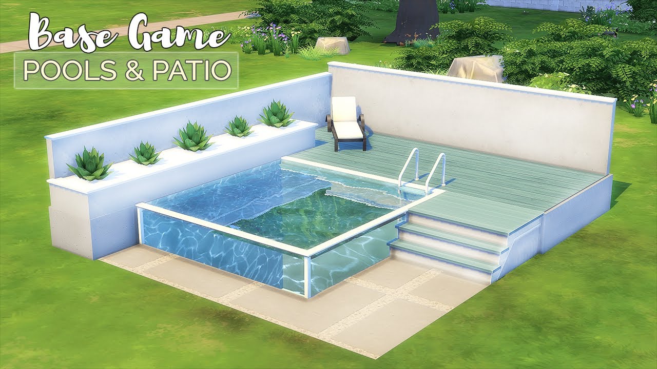 Pools Patios Backyard Ideas Base Game Tutorial No Cc Or Mods The Sims 4 Youtube