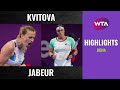 Petra Kvitova vs. Ons Jabeur | 2020 Doha Quarterfinal | WTA Highlights