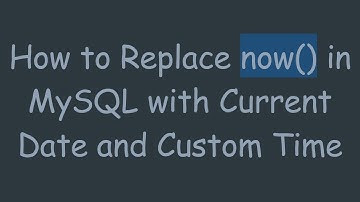 How to Replace now() in MySQL with Current Date and Custom Time