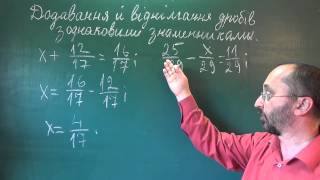 Додавання й віднімання звичайних дробів з однаковими знаменниками - 5 клас Додавання й віднімання звичайних дробів з однаковими знаменниками - 5 клас