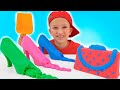 Vlad and niki pretend play with kinetic sand