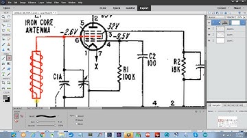How to color lines and objects in schematics using PhotoShop Elements