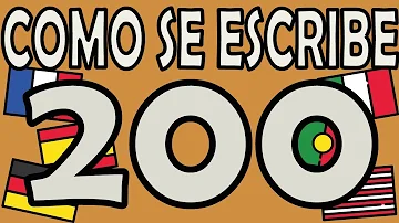 ¿Cómo se escriben 200 en palabras?