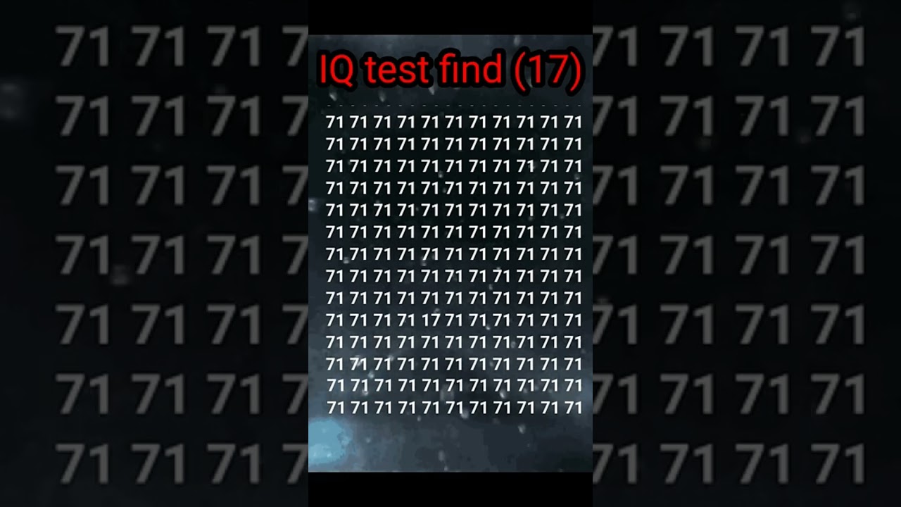 IQ test Find (17) || IQgame