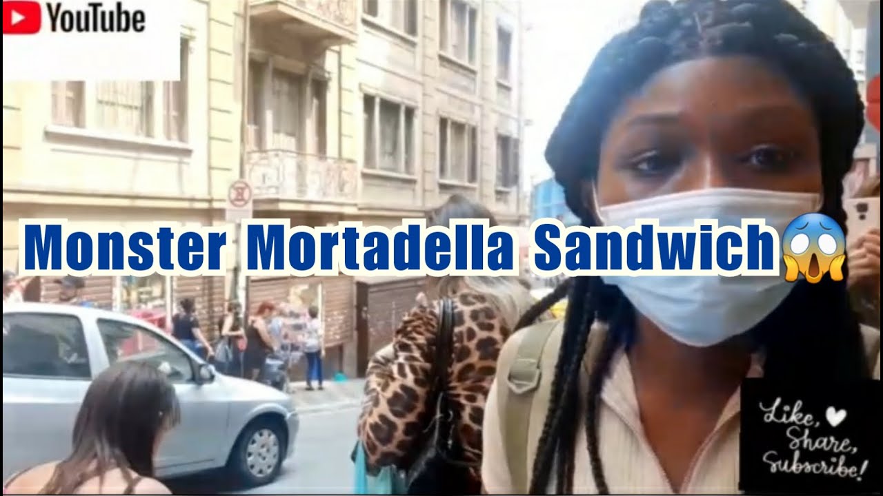 Famous Monster Mortadella Sandwich in Brazil Mercado Municipal São