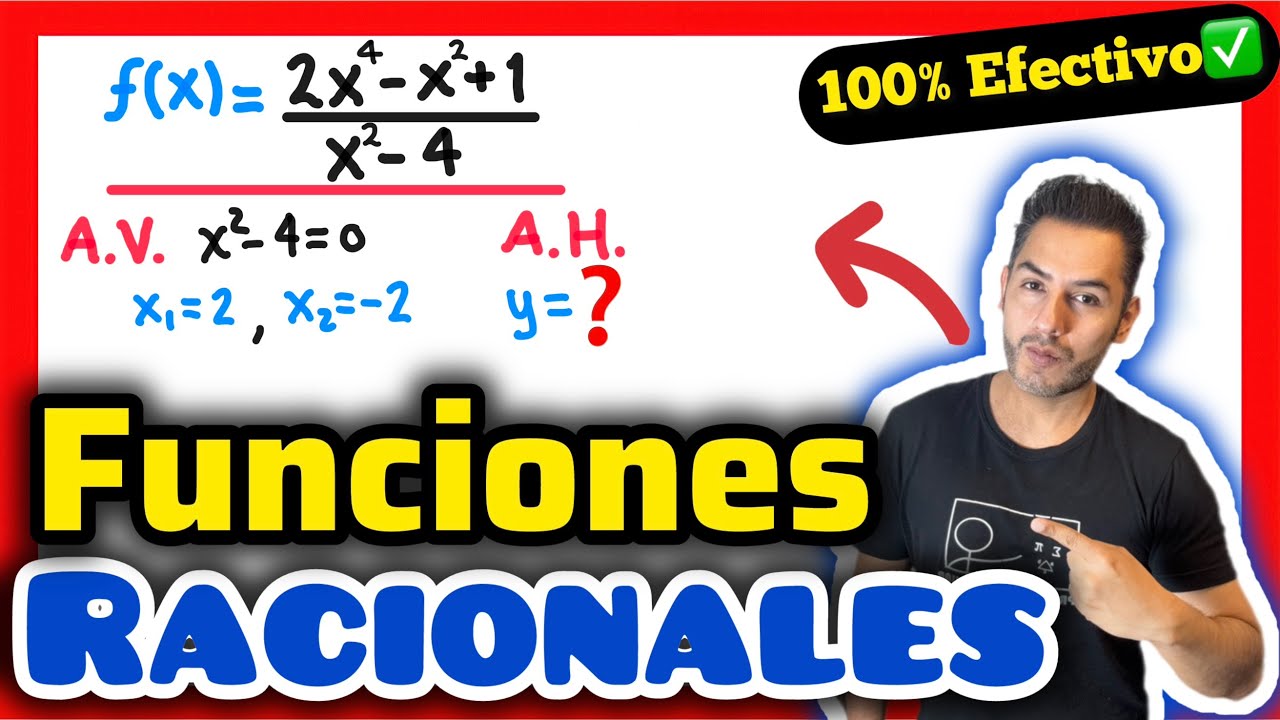 ✅FUNCIONES RACIONALES (ASÍNTOTAS VERTICALES y HORIZONTALES) | BIEN EXPLICADO 💯| PRECÁLCULO