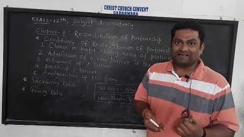 Class 12 Accounts  Chapter 3  Reconstitution of Partnership Part 1 MP Board by Amit Toshniwal