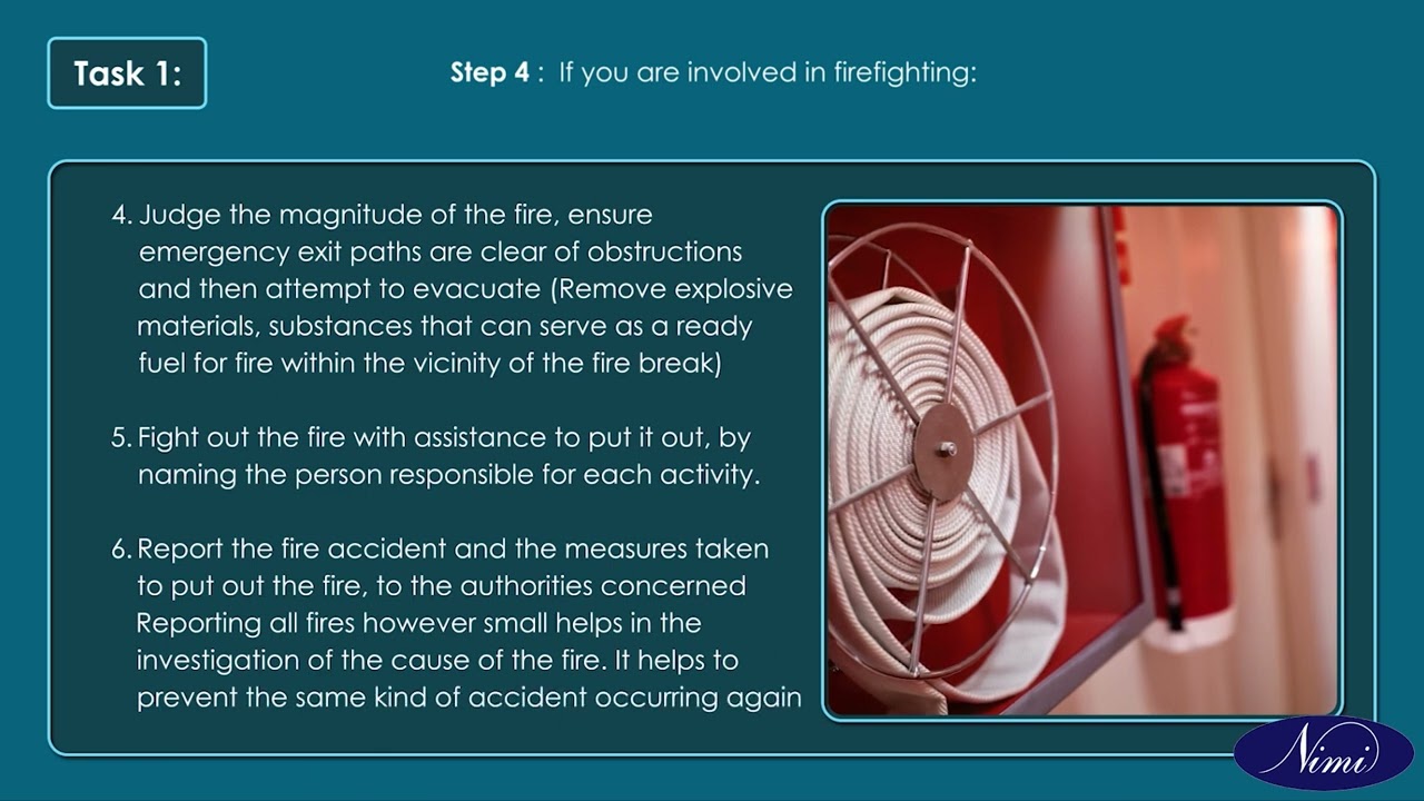Demonstrate fire fighting | NIMI | DIGITAL | ENGLISH |