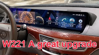 Mercedes S Class W221 Отличное обновление (стиль с двумя экранами)