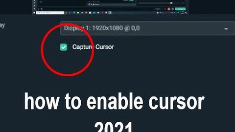 How to enable/disable your cursor in Streamlabs OBS 2021