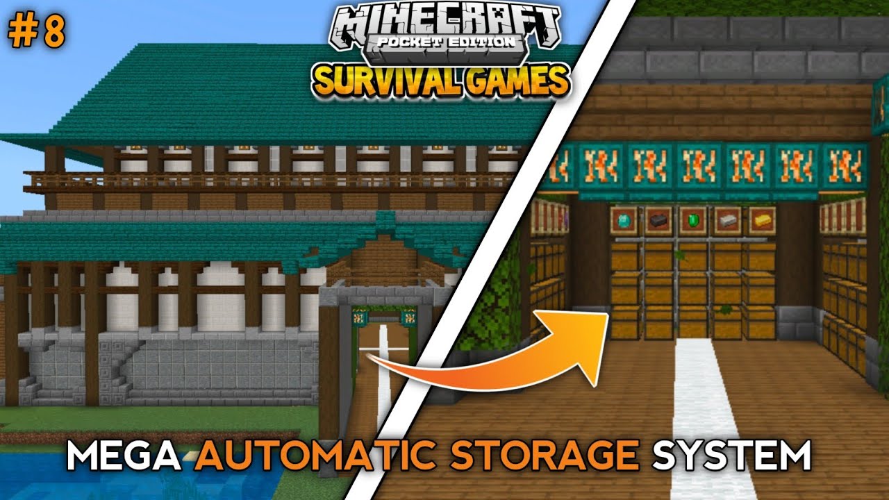 I Built a MEGA Auto Storage System! — Minecraft Survival Episode 8 ...