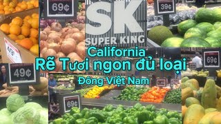 Đi Chợ cực rẽ DK Super King hôm nay rau củ quả trái cây tươi ngon duới giá $ 1 đầy nhóc