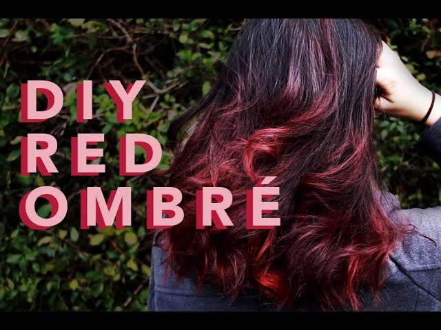 DIY RED/AUBURN OMBRE on VIRGIN HAIR // tutorial 