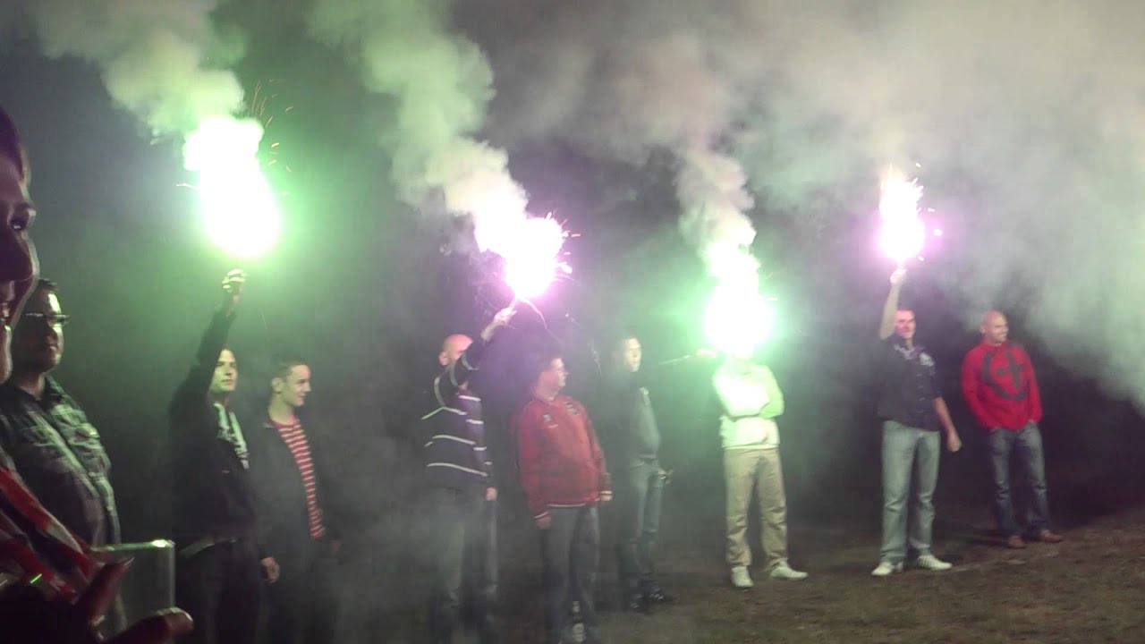 pyroshow zum abschied der trainer vom sv heide Burgstall