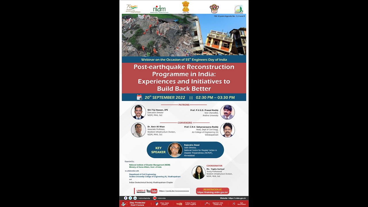 Post-Earthquake Reconstruction Programme in India- Experiences and Initiatives to Build Back Better