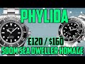 ⭐PHYLIDA 500M Sea Dweller Homage⭐ Full Review | The Watcher