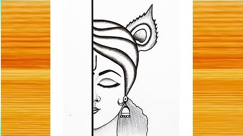 How to make easy krishna drawing  l krishna bhagwan drawing| Chitra | Drawing Pictures | halfe face