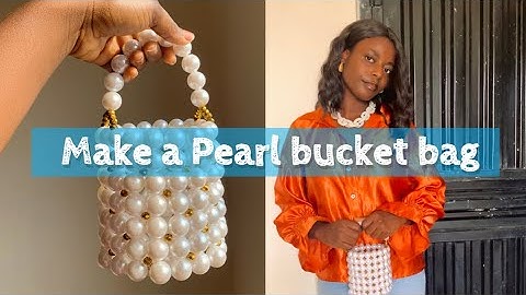 HOW TO MAKE A CUTE BEADED PEARL BUCKET BAG | FOR BEGINNERS✨