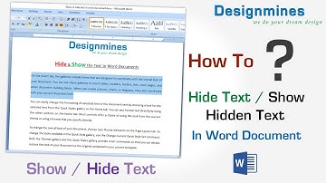 Show or Hide Text in Word Document