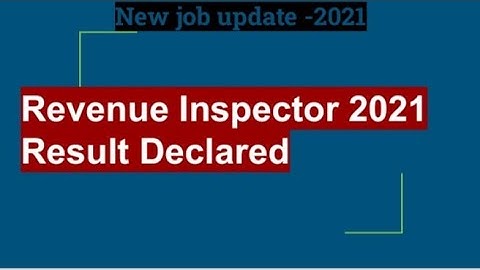 RI Result Declared //OSSSC // Revenue Inspector Result now you can check //