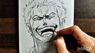 Draw Zoro With cheap material for Biginers