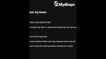Dynamic Redo log resize InnoDB - MySQL 8
