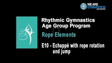 Rhythmic Gymnastics Age Group Program - Rope Element E10 Echappé with rope rotation and jump