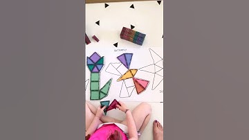 Making Shape Puzzles with Connetix Magnetic Tiles @unknitandtiedtogether