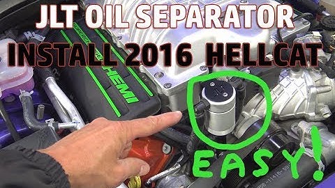 JLT oil catch can install in an 2016 Hellcat Charger