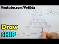 How to draw a Ship - Step by step
