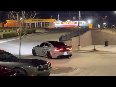 Insane Hellcat Redeye leaving gas station (sound up🔊)