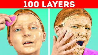 100 LAYERS CHALLENGE || Funny Challenges You Have To Try With Friends