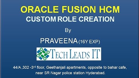 Fusion HCM Custom role Creation