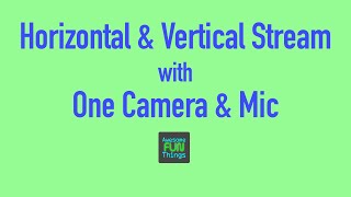 How to Stream both Horizontal & Vertical Simultaneously