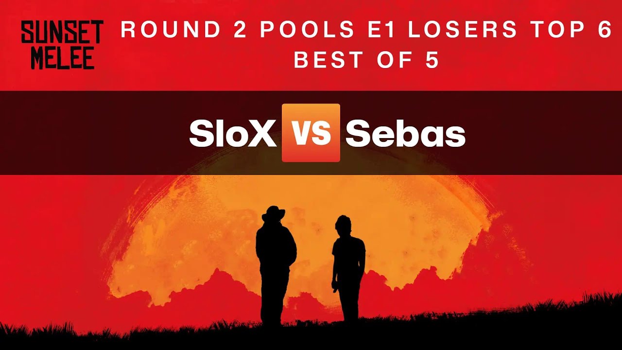 Sunset Melee Раунд 2 Группа E1 Топ-6 проигравших — SloX против Sebas — Super Smash Bros. Melee