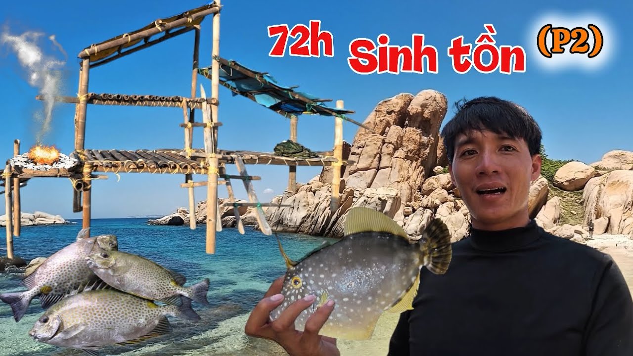 72h sinh tồn trên đảo hoang (p2) tạo lửa, kiếm nước uống, tìm thức ăn | 3 Days survival