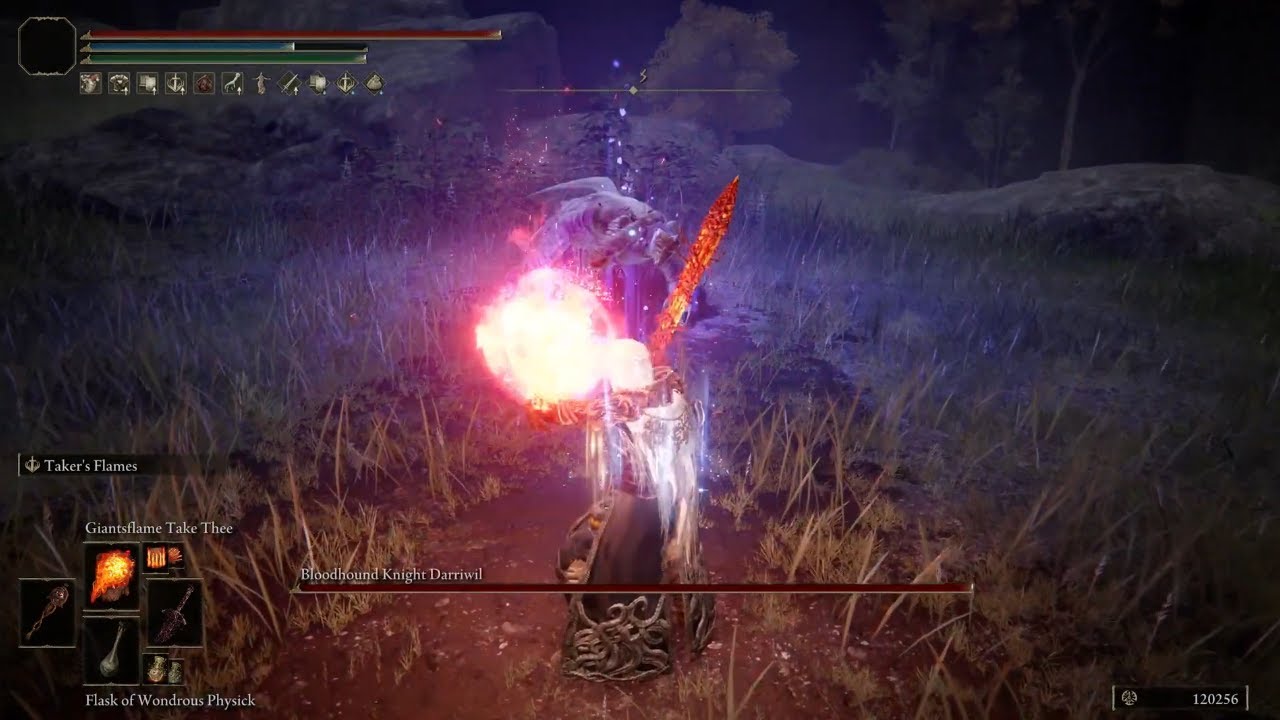 Elden Ring | NG+ Giantsflame Take Thee-Bloodhound Knight Darriwil Boss (Pyromancer-Faith Build)